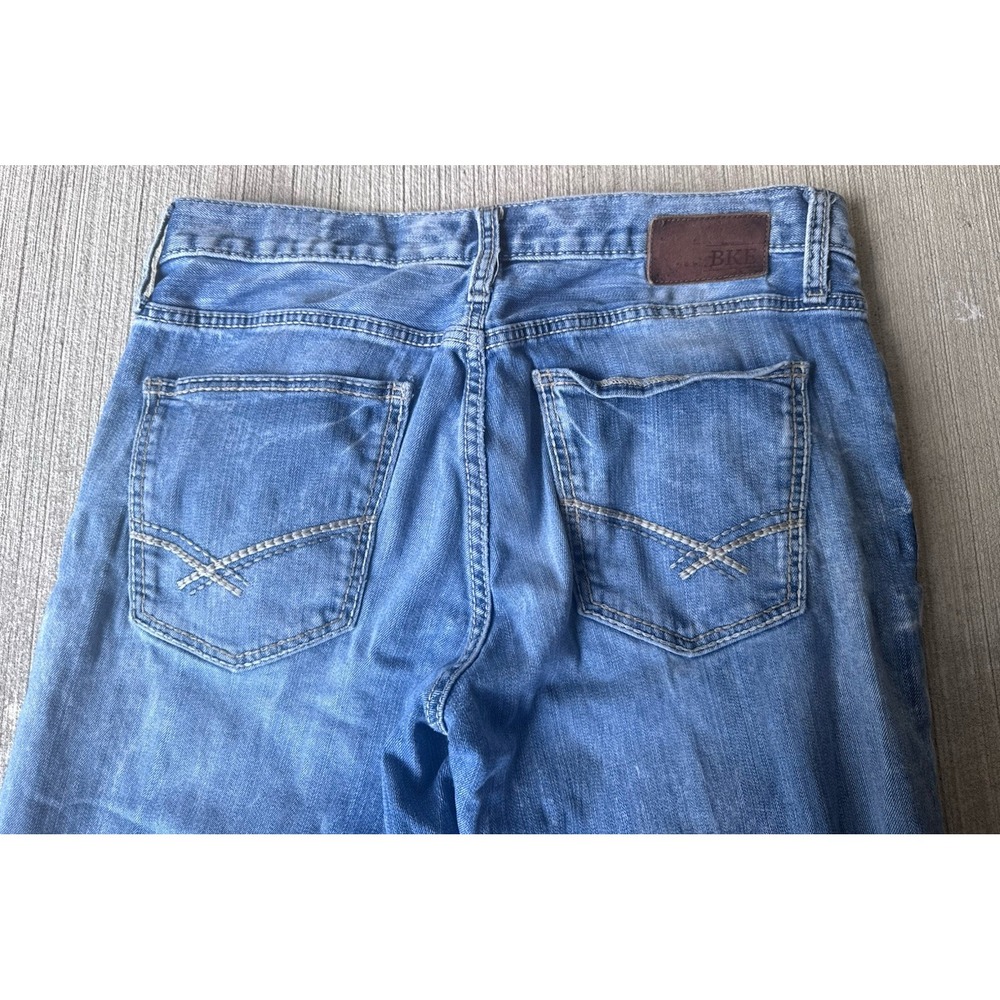 BKE Jake Bootleg Jeans Men's 36L Light Wash Denim Bootcut Stretch - Picture 12 of 12